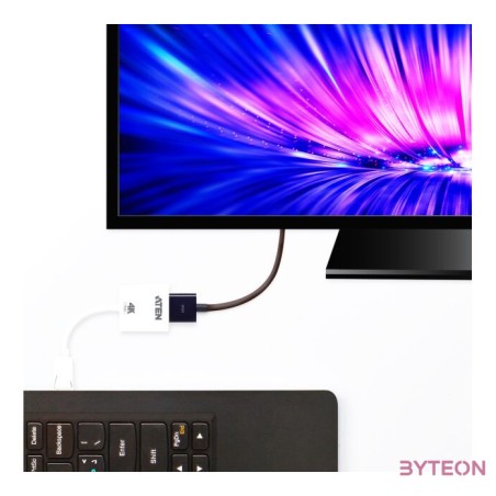 ATEN VC986B video átalakító kábel DisplayPort HDMI Fehér
