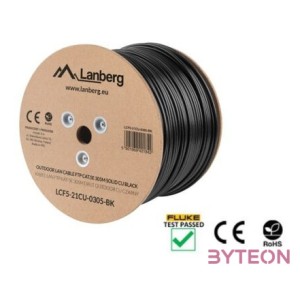 Lanberg LCF5-21CU-0305-BK hálózati kábel Fekete 305 M Cat5e F,UTP (FTP)