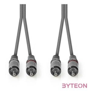 Nedis COTH24200GY15 audio kábel 1,5 M 2 x RCA Szürke