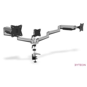 Digitus DA-90363 asztali TV konzol 68,6 cm (27) Rögzítőelemes Fekete, Szürke