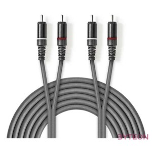 Nedis COTH24200GY15 audio kábel 1,5 M 2 x RCA Szürke