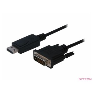 Digitus DisplayPort - DVI 2 M DVI-D Fekete