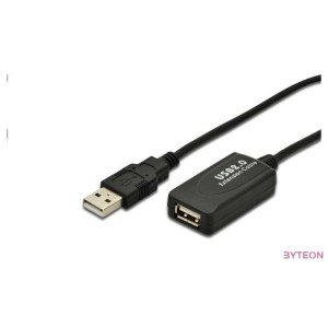 Digitus USB 2.0 5m USB kábel USB A Fekete