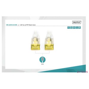 Digitus DK-1644-A-030 hálózati kábel Szürke 3 M Cat6a S,FTP (S-STP)