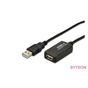 Digitus USB 2.0 5m USB kábel USB A Fekete