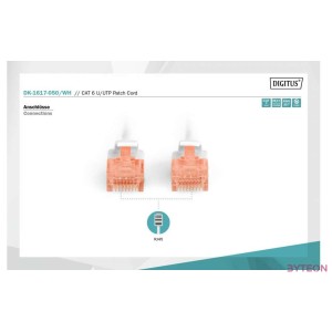 Digitus DK-1617-050,WH hálózati kábel Fehér 5 M Cat6 U,UTP (UTP)