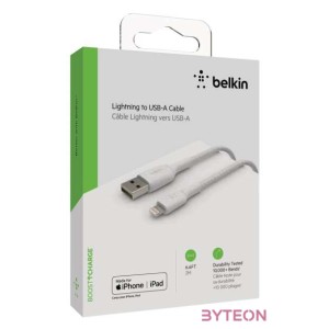 Belkin CAA002BT2MWH Lightning kábel 2 M Fehér