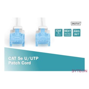 Digitus DK-1512-030,WH hálózati kábel Fehér 3 M Cat5e U,UTP (UTP)