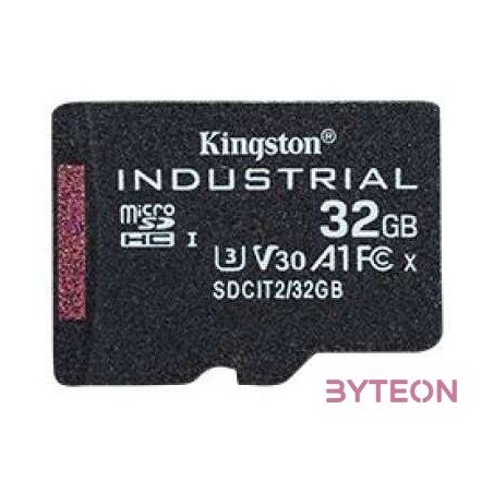 Kingston Technology Industrial memóriakártya 32 GB MicroSDHC UHS-I Class 10