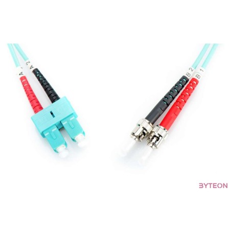 Digitus DK-2512-03,3 száloptikás kábel 3 M ST SC I-VH OM3 Türkizkék