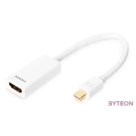 Digitus Mini DP -HDMI type A 0,15 M Mini DisplayPort HDMI A-típus (Standard) Fehér