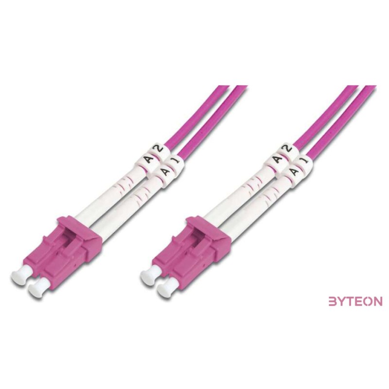 Digitus DK-2533-01-4 száloptikás kábel 1 M LC I-VH OM4 Ibolya