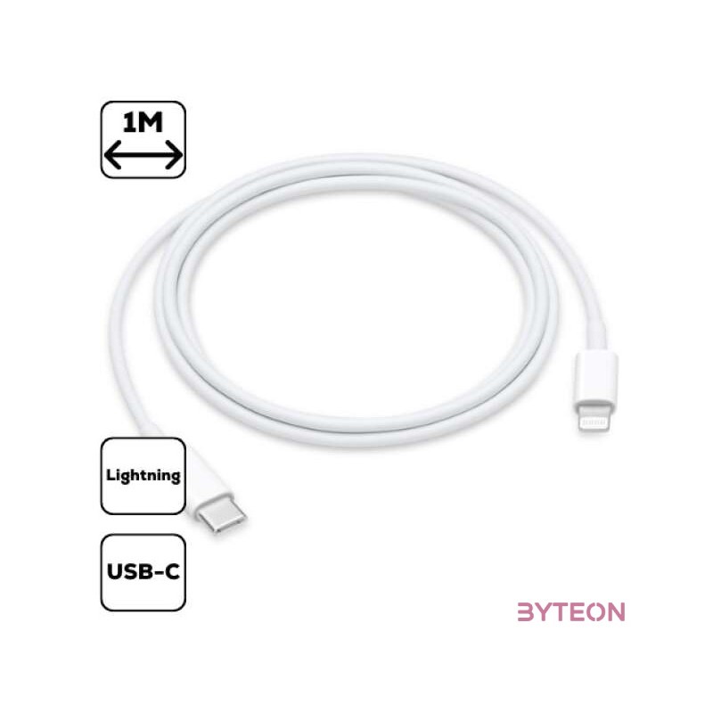 Apple MM0A3ZM,A Lightning kábel 1 M Fehér
