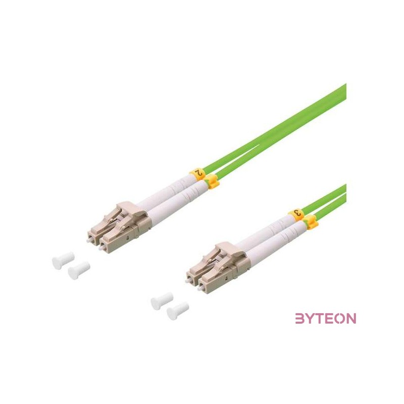 LogiLink FP5LC02 száloptikás kábel 2 M LC OM5 Zöld