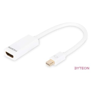 Digitus Mini DP -HDMI type A 0,15 M Mini DisplayPort HDMI A-típus (Standard) Fehér