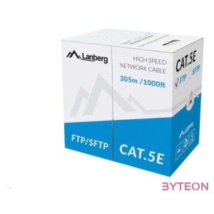 Lanberg LCF5-11CC-0305-S hálózati kábel Szürke 305 M Cat5e F,UTP (FTP)