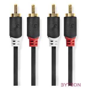 Nedis CABW24200AT100 audio kábel 10 M 2 x RCA Antracit