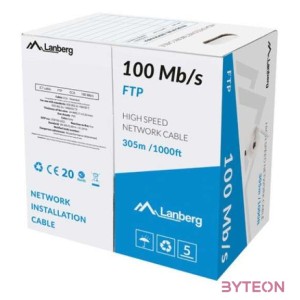 Lanberg LCF5-11CC-0305-S hálózati kábel Szürke 305 M Cat5e F,UTP (FTP)