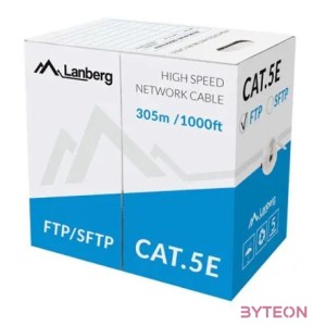 Lanberg LCF5-11CC-0305-S hálózati kábel Szürke 305 M Cat5e F,UTP (FTP)