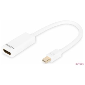 Digitus Mini DP -HDMI type A 0,15 M Mini DisplayPort HDMI A-típus (Standard) Fehér