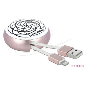 DeLOCK 85817 USB kábel 92 M USB 2.0 USB A Rózsaszín, Fehér