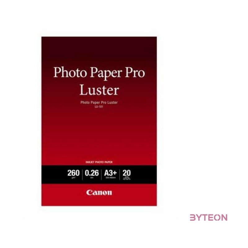 Canon LU-101 Pro Luster, A3, 20 shts fotópapír Fehér Szatén