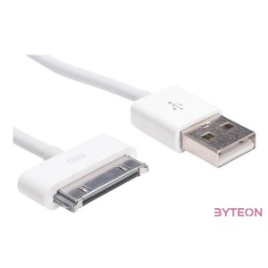 Akyga AK-USB-08 USB kábel 1 M USB 2.0 USB A Micro-USB B,Lightning,Apple 30-pin Fehér