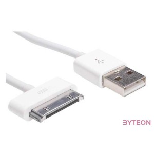 Akyga AK-USB-08 USB kábel 1 M USB 2.0 USB A Micro-USB B,Lightning,Apple 30-pin Fehér