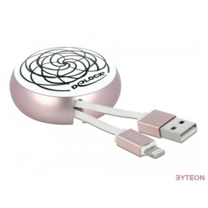 DeLOCK 85817 USB kábel 92 M USB 2.0 USB A Rózsaszín, Fehér