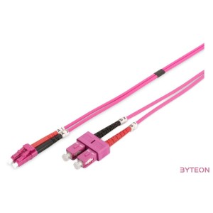 Digitus LC , SC száloptikás kábel 1 M I-VH OM4 Ibolya