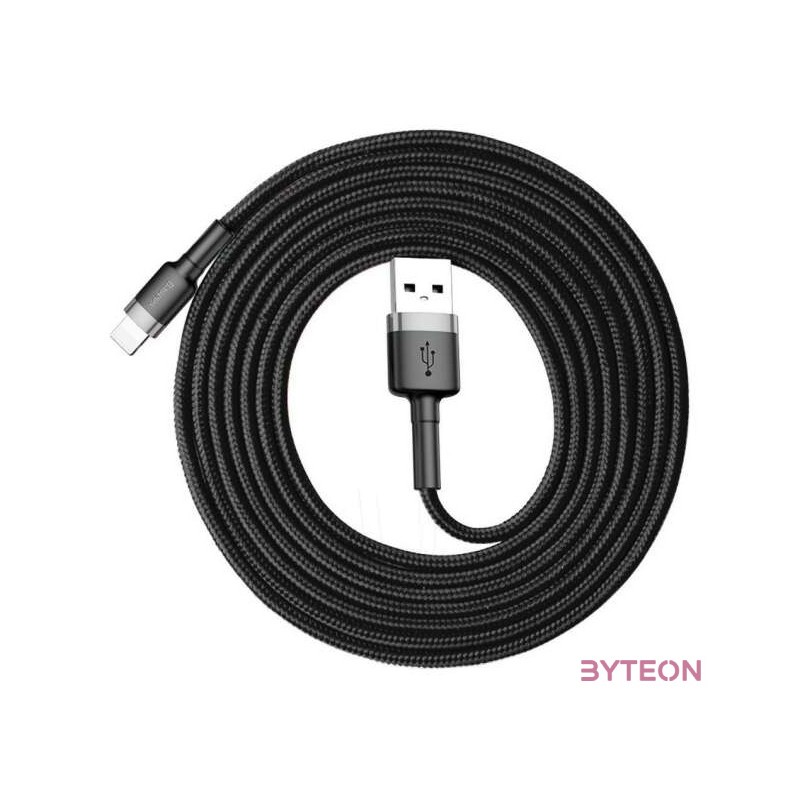 Baseus CALKLF-CG1 USB kábel 2 M USB A Szürke, Fekete