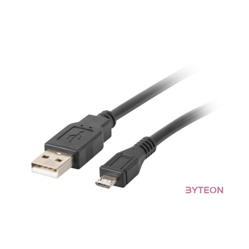 Lanberg CA-USBM-10CC-0010-BK USB kábel 1 M USB 2.0 Micro-USB B USB A Fekete