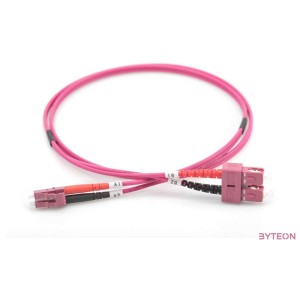 Digitus LC , SC száloptikás kábel 1 M I-VH OM4 Ibolya