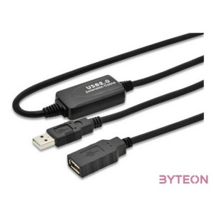 Digitus USB 2.0 15m USB kábel USB A Fekete