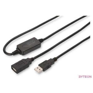 Digitus USB 2.0 15m USB kábel USB A Fekete