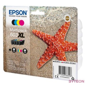 Epson C13T03A64010 tintapatron 1 dB Eredeti Nagy (XL) kapacitású Fekete, Cián, Magenta, Sárga