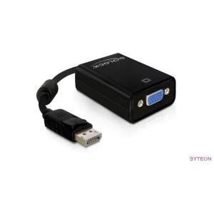 Delock Displayport 1.2 male - VGA - Fekete