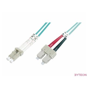 Digitus LC , SC száloptikás kábel 1 M I-VH OM4 Ibolya