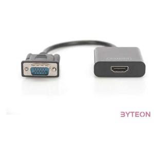 Digitus DA-70473 video átalakító kábel 0,15 M VGA (D-Sub) Fekete