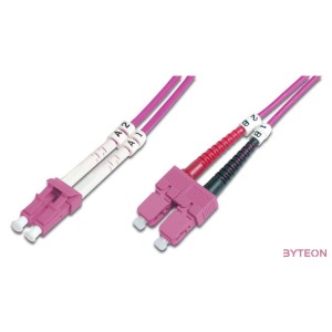 Digitus LC , SC száloptikás kábel 1 M I-VH OM4 Ibolya