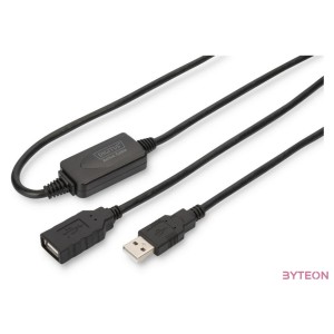 Digitus USB 2.0 15m USB kábel USB A Fekete