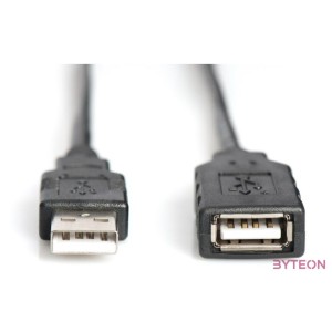 Digitus USB 2.0 15m USB kábel USB A Fekete