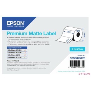 Epson Premium Matte Label Fehér Matt