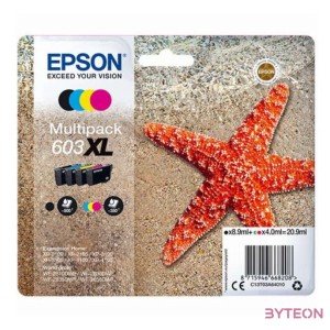 Epson C13T03A64010 tintapatron 1 dB Eredeti Nagy (XL) kapacitású Fekete, Cián, Magenta, Sárga