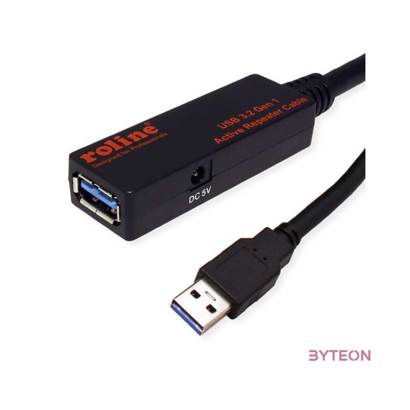 ROLINE 12.04.1071 USB kábel 15 M USB 3.2 Gen 1 (3.1 Gen 1) USB A Fekete