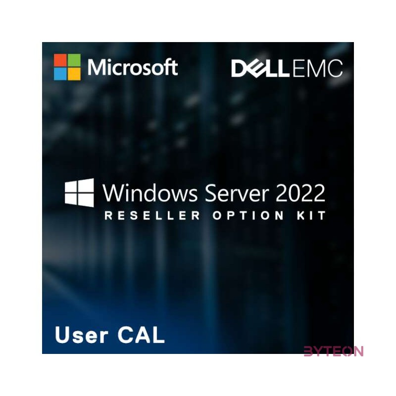 DELL 5-pack of Windows Server 2022,2019 User CALs (STD or DC) Cus Kit Client Access License (CAL) 5 licenc(ek) Licenc