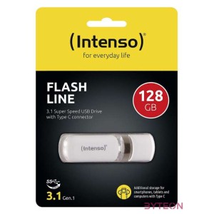 Intenso Basic Line USB flash meghajtó 16 GB USB A típus 2.0 Fekete, Ezüst