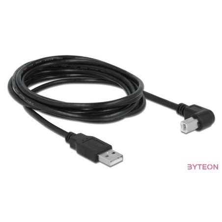 DeLOCK 3m, USB 2.0-A - USB 2.0-B USB kábel USB A USB B Fekete