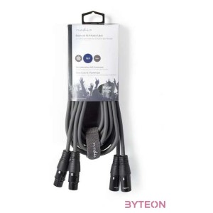 Nedis COTH15030GY30 audio kábel 3 M 2 x XLR (3-pin) Szürke