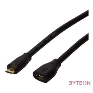 LogiLink CU0120 USB kábel 0,5 M USB 2.0 Micro-USB B Fekete